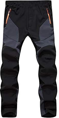SoonerQuicker MTB Hose Lang Zweifarbig Herren Rvrc Hosen mit Taschen Downhill Slim Fit Outdoorhose Wind- und wasserdichte Wanderhose Herren Gefüttert Cargohose Männer Schnell Trocknende
