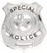 Insignia de policía de metal plateado, ideal para disfraces y vestidos de policía