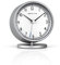BERING Damen und Herren Alarmclock Quarz Movement - Home Decor Collection mit Kunststoff Glas 90096-245R, Weiß