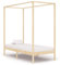 INLIFE Himmelbett-Gestell Massivholz Kiefer 100 x 200 cm