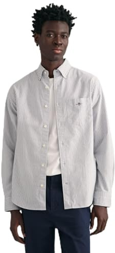 Gant Herren Reg Oxford Banker Stripe Shirt Klassisches Hemd (1er Pack)