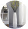 Florero grande de cerámica blanco, jarrón de mesa de piso de 17.7 pulgadas de alto, florero decorativo para decoración moderna del hogar, sala de estar, mesa, estante de oficina, dormitorio, cocina,