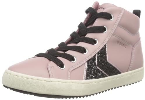 Geox Sneaker Alte da Donna J Kalispera Girl B, Rosa Anticata Nera, 38 EU
