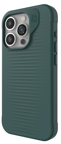 ZAGG Luxe Snap iPhone 15 Pro Hülle - schützende Handyhülle, Fallschutz (3 m), strapazierfähiges Graphen-Material, schlanke und leichte MagSafe-Handyhülle, Grün