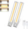 DFGOTOP 160LED Lampe Led Détecteur de Mouvement Interieur Sans Fil, Lampe Placard Nuit Rechargeable USB, Veilleuse Enfant Baladeuse de Secours pour Armoire Escalier Garage Cuisine (22CM-80LED-2PCS)