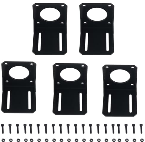 BEVDICNC Schrittmotor Halterung 5 Stück für Nema 57 Schrittmotor Schrittmotorhalterung mit 40 Stück Schrauben Sechskantschlüssel für 3D Drucker CNC Graviermaschine Fräsmaschine