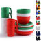 Berglander vajilla de plástico 24 piezas para 6, juegos de platos y tazones reutilizables de color IT incluye platos de cena, plato de postre, tazones de cereales, tazas para el hogar, jardín, picnic