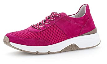 Gabor Damen Low-Top Sneaker, Frauen Halbschuhe,Wechselfußbett,schnürschuhe,schnürer,Plateausohle,straßenschuhe,Fuxia,37 EU / 4 UK