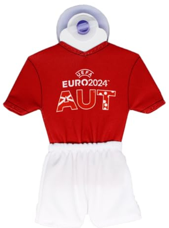 UEFA Euro 2024 Mini-Kit/Mini-Trikot 17x14cm, mit Saugnapf, Fussball Fanartikel, Europameisterschaft, offizielles Lizenzprodukt, Geschenkartikel
