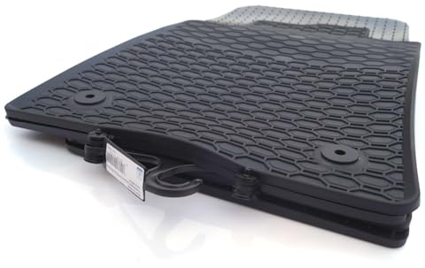 Gummimatten passend für VW Up Gummi Matten Set Fußmatten (Wabendesign) Original Befestigung, Geruchsneutral, 4-teilig, Schwarz