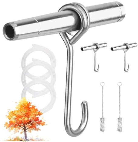 Ranley Ahornsirup-Zapfhähne Ahornsirup-Haken, Ahornsirup Saftbaum Zapfhahn, Ahornsirup-Lieferungen, Ahornsirup-Baum-Gewindebohrer-Set, Sicherer, Energiesparender Ahornsirup Liefert Ahornsiruphähne
