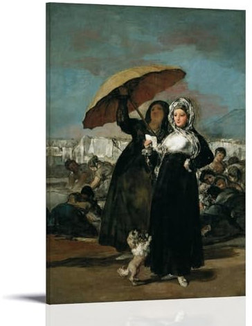 HBEOOP Francisco Goya berühmte Farbe (junge Frau mit einem Buchstaben), Poster, Leinwand, Wandkunst, dekorativ, Schlafzimmer, modernes Zuhause, 60 x 90 cm