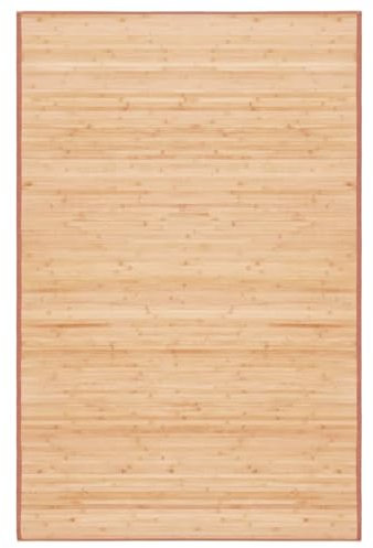 Homgoday Teppich, Bambusteppich rutschfest Bambusmatte Küchenteppich Flurteppich, Modern, Bambus-Teppich für Wohnzimmer, Flur Bambus 100x160 cm Braun