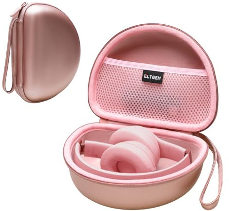 LTGEM Case Compatible with Beats Solo 4 / Studio Pro/Studio 3 / Solo 3 Wireless Bluetooth On-Ear Headphones, Rose Gold(Case Only)