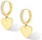 Ohrringe Gold Creolen mit Herz Anhänger Damen, ASH'S CHOICE Kleine Huggie Creolen Gold Silber 925 Ohrringe Hängende Baumelnde Herz Anhänger TropfenOhrringe Gold Glitzer Zirkon Creolen Damen Frauen