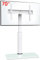 AOKCOS TV Ständer Bodenständer Höhe 1350mm für 32-55 65 70 Zoll Fernseher, Neigbar & Schwenkbar & Höhenverstellbar Fernsehständer, Universal TV Standfüße Standfuss Max VESA 400x400mm 40KG (Weiß)