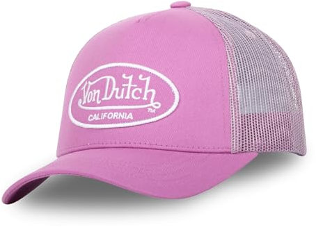 Von Dutch Kappe für Damen und Herren, Trucker-Kappe LOFB, verstellbar, rosa / weiß, Einheitsgröße