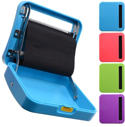 Murago - Zigarettendrehmaschine mit Box 78mm - Blau - Drehmaschine für Zigaretten zum drehen Rollbox Stopfmaschine Zigarettendreher Zigarettenroller