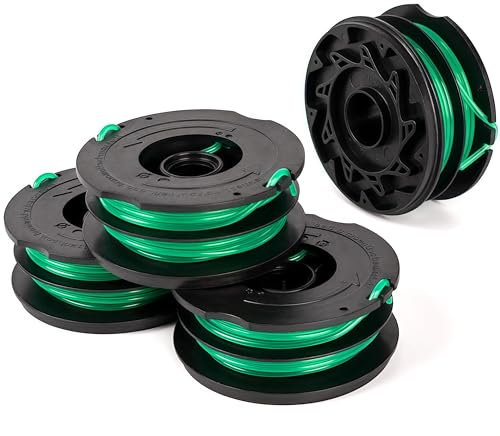 Yweller 4 Stück Ersatzspule A6495 A6495-XJ Länge 12m Dicke 1,5mm geeignet für Black+Decker Rasentrimmer GL701, GL741, GL720, GL716 und GL716B