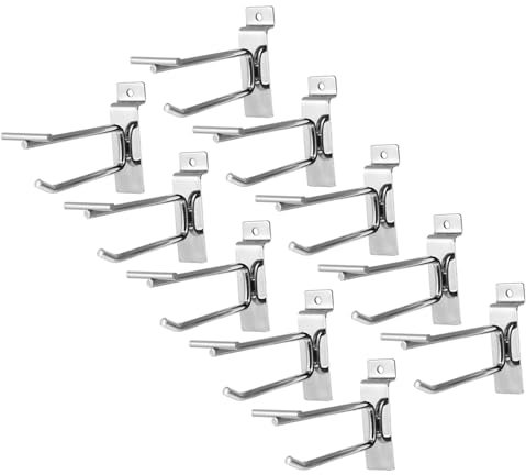KICHOUSE 10pièces Crochets Universels Pour Garage Et Lot De Crochets Muraux Robustes Pour Panneaux Rainurés