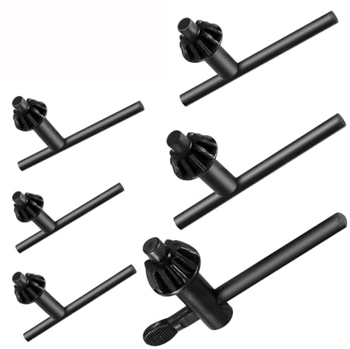 6 Stück Bohrfutterschlüssel Set 4/6/10/13/16/20mm Metall | Bohrmaschin Schlüssel Zahnkranzbohrfutter Schlüssel für Zahnkranzbohrfutter Schlagbohrer Elektrobohrer