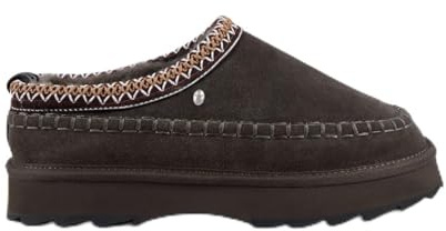 EMU Australia Women's Sharky Adventure Scuff Suede Slipper, Sheepskin Lining, Australian Sheepskin Lining