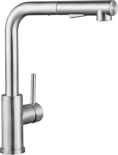 Grifo de cocina extensible con 360°, flexible, giratorio de alta presión, grifo de cocina flexible para la cocina, acero inoxidable