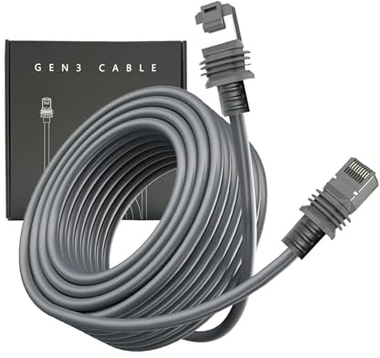 Msuntop Starlink Gen 3 Cable 100FT/ 30M for Starlink Standard Actuated V3, Star link Cable Gen 3 for Star link Generation 3 Replacement Extension Cable Waterproof Outdoor Gray (100ft)