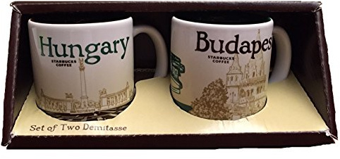 STARBUCKS Set Demitasse Cups 89ml Ungarn Budapest Hungary