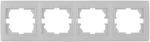 SOLERA 42962 Marco Horizontal para 4 Elementos Blanco 296X81X10MM S.Europa, 50 W, Neutro