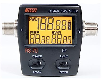 Youmei RS-70 Digital SWR/Watt Meter HF 1.6-60MHz 200W for Two-Way Radio