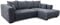 Cavadore Ecksofa Mavericco / XXL Eckcouch Inkl. Rückenkissen und Zierkissen / Longchair rechts / Industrial Style / 285 x 69 x 170 (BxHxT) / Mikrofaser Grau