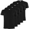ALPIDEX T-Shirts Hommes Noir Unis ࠃol Rond Lot de 5, Taille XXL,Noir