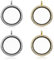 WANDIC Strass-Foto-Charms, 4 Stück, runde Erinnerungsmedaillon-Anhänger, Brautschmuck, Hochzeitsstrauß, Foto-DIY-Halskette, Schmuck (2 Silber + 2 Gold)