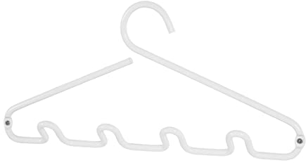 Haku Wandgarderobe (Menge 6 Stück) aus Stahl in weiß lackiert, mit 4 Garderobenbügel, montiert, 18323