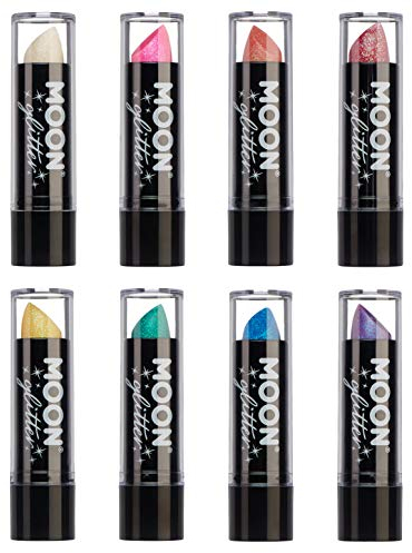 Moon Glitter - Lippenstift mit schillerndem Glitter - 5gr - Set mit 6 Farben