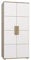 FORTE ARKINA Schrank 90 200, Kleiderschrank, Jugendzimmerschrank Kinderzimmer Skandinavischer Stil Drehtürenschrank, 2-türig, Weiß / Holzdekor: Artisan Eiche, 91 cm breit x 201 cm hoch x 58 cm tief