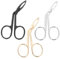 Minkissy 3pcs Augenbrauen Pinzetten Schere Form Edelstahl Nasenhaar Gesichtshaare Haarentfernung Tragbar Make Up Werkzeug Erwachsene Frauen Männer Golden Schwarz Silber