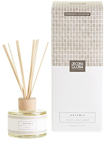 DECORAGLOBA - Duftdiffusor mit Rattanstäbchen für Räume 250ml - Vanille und Kokos Duft - Würziger und süßer Duft