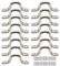 Wenxiaw Edelstahl Decksplatte Augplatten Decken-Haken 316 Edelstahl Kajak Augplatte Edelstahl Kajak Pad Augenriemen Fenderöse mit 30 Schrauben für Kajak Kanu, Kayak Canoe Rigging, 15 Stücke, 4 mm