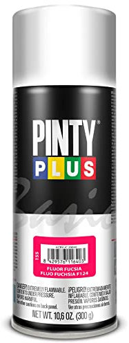 PINTY PLUS Pintura en Spray Basic 520cc Fluor. Fucsia F124, 400ml-520cc