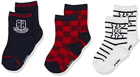 IKKS JUNIOR Baby-Jungen Lot 3 paires de chaussettes Marine Socken, Navy, 15/18