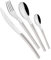 EME POSATERIE Loto Bianco 19 - Set di Posate da Tavola in acciaio inox 18/10, per 6 persone, 24 pezzi