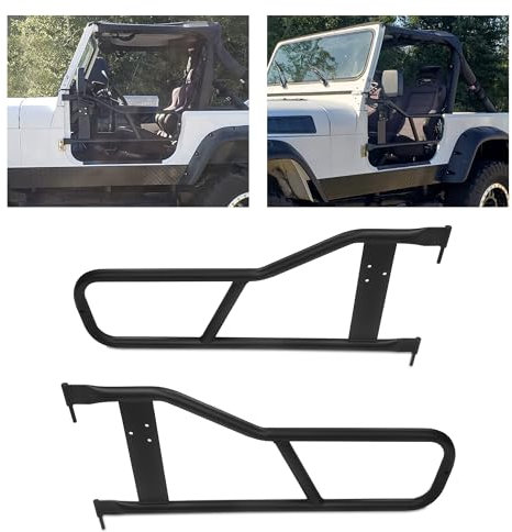 ECOTRIC Portes tubulaires demi-portes tubulaires compatibles avec Jeep Wrangler YJ TJ 1987-2006 gauche et droite style tout-terrain simple