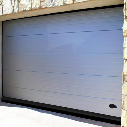 Burlete aislante para puertas de garaje 305 color NEGRO. Perfil en aluminio, fijación con tornillos. Flecos de NYLON aislantes de 35mm anti-ruido, anti-polvo, anti-insectos