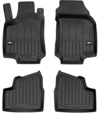 Fußmatten Gummimatten kompatibel mit Opel Astra G Caravan 1998-2009 OMAC Premium 3D Schwarz TPE Gummi
