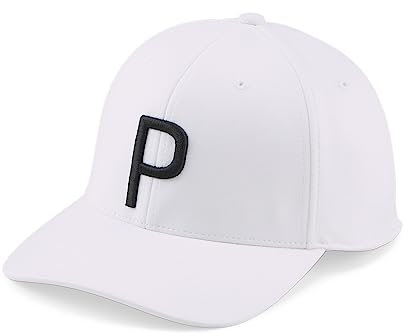 PUMA Herrenmütze P Cap, Weiß leuchtendes Puma, Schwarz, Einheitsgröße