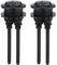 Toilet Flush Button Black 2 Pack, Ancable Dual Toilet Flush Button Round Head Toilet Flush Button Replacement Accessories for Bathroom Toilet Water Tank Repair