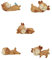 LOVIVER 5pcs REH Dekofigur Miniaturtier Hirsch Tierfiguren für Kinder Weihnachten Dekoration