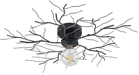 Lindby Ceiling Light Vetki dimmable (Modern) in Black Made of Metal for e.g. Living Room & Dining (1 Light Source, E27) from Ceiling lamp